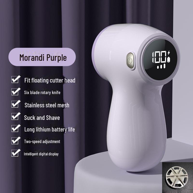 Rechargeable Hairball Remover: Electric Fabric Shaver with Digital Display