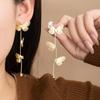 Premium Design Earrings Long Gold Three-Dimensional Butterfly Tassel Earrings Light Luxury Niche Earrings