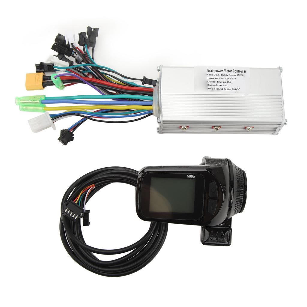 Brushless Motor Controller 36V 48V 60V 500W 28A 3 Mode Sine Wave Motor Speed Regulator with Display