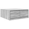 Coffee Table with Drawers Grey Sonoma 100x100x40 Cm