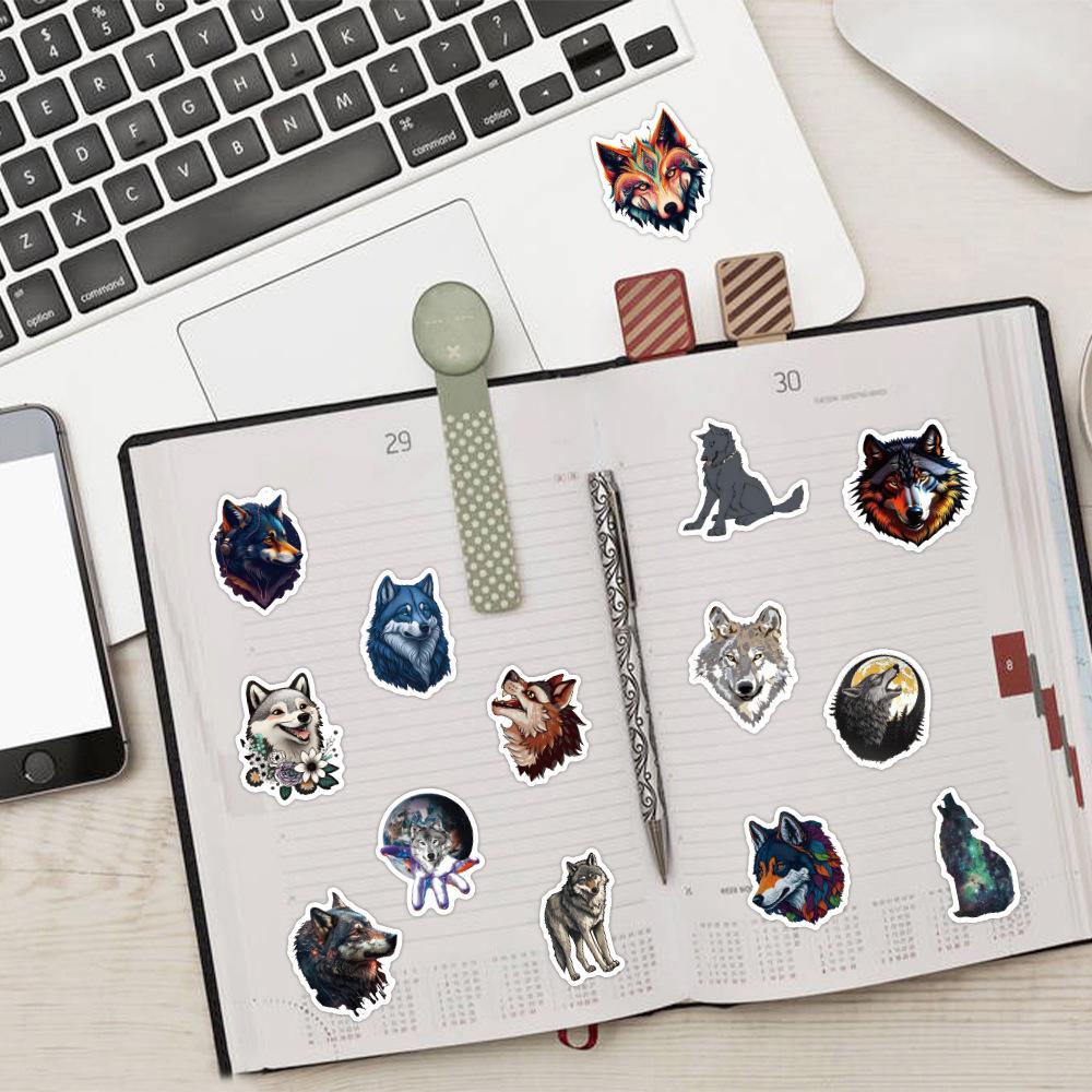 60PCS New Wolf Graffiti Stickers Set Waterproof DIY Decals for Skateboard Notebook Fridge Phone Kids Toy