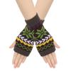 Women Jacquard Gloves Christmas Theme Fingerless Gloves Winter Autumn Handwear
