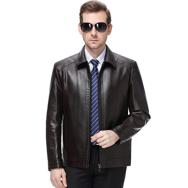 

Куртки из натуральной кожи для мужчин среднего и пожилого возраста, зимние вельветовые утолщенные куртки из овчины 195