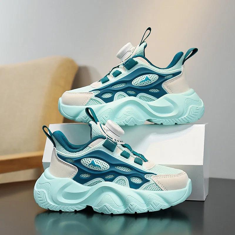 2024 Children's Fashionable Sports Shoes Boys' Outdoor Breathable Basketball Shoes Children's ightweight Sports Shoes