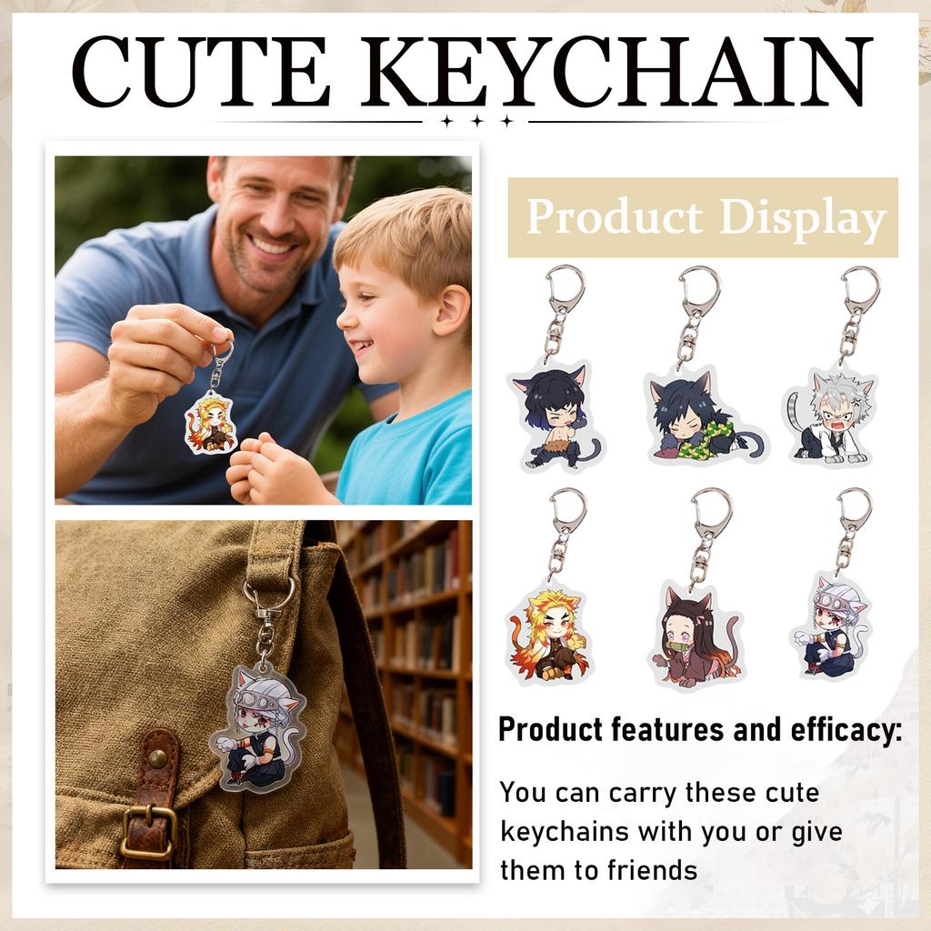 Anime Character Keychains Are Suitable For Decorating Bags.