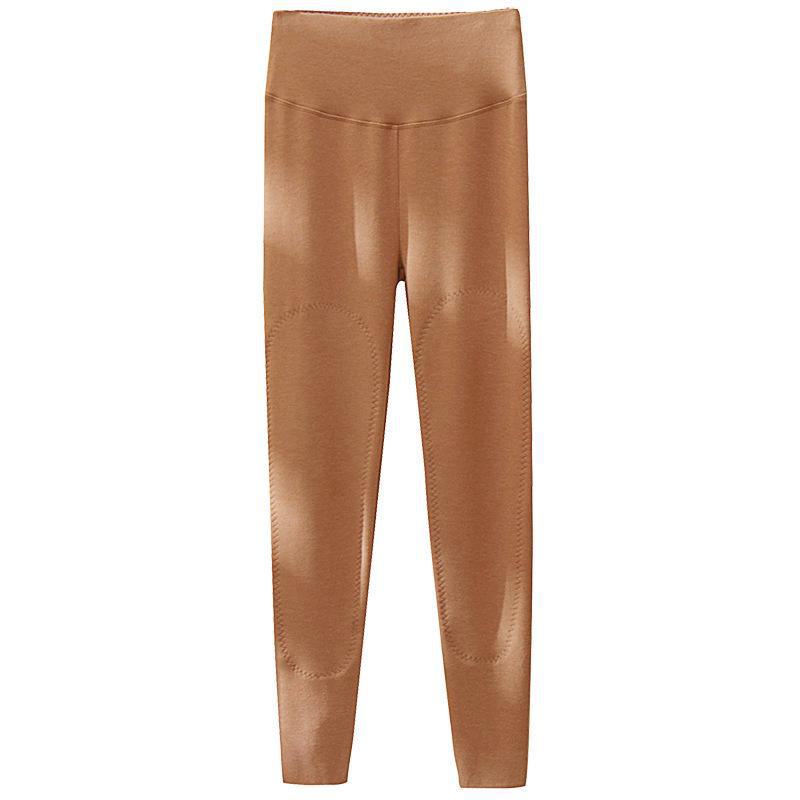 Women's Velvet-Lined High Waist Thermal Leggings - Warm, Thick, Knee Pad Protection for Cold Weather