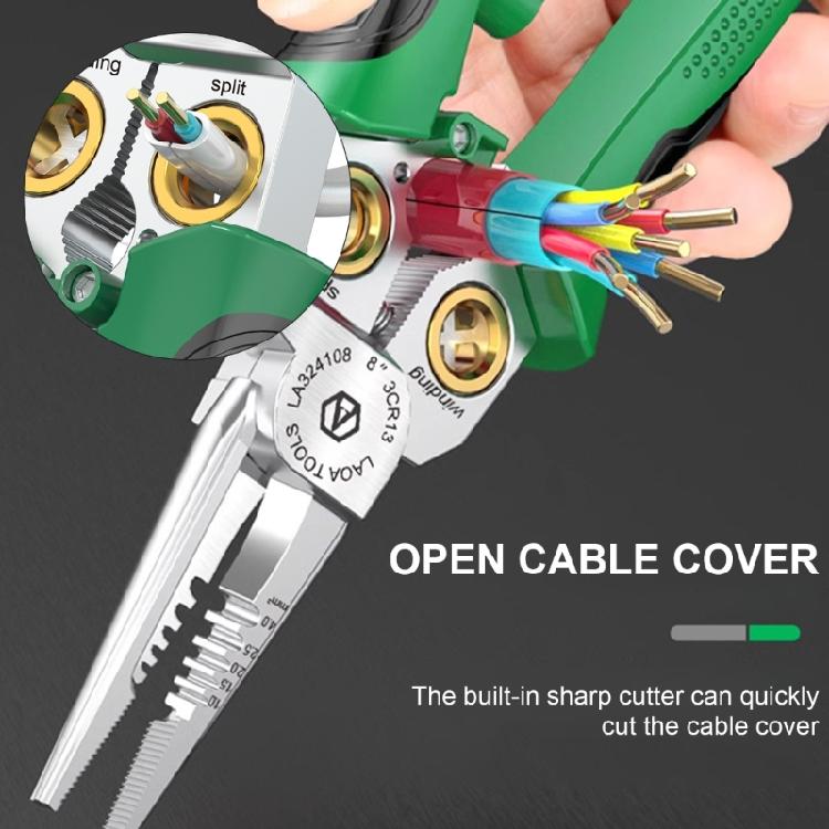 Precisions Wire Strippers, Stainless Steel Electric Cable Cutter and Scissors Cable Cutter With Voltage Testing Function