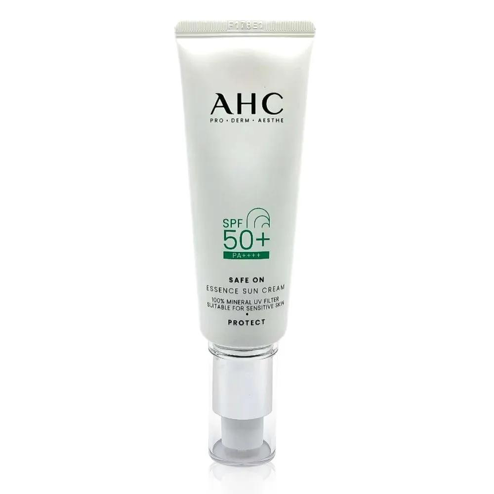 AHC Safe On Essence Sun Cream SPF50+ PA++++ 50ml / Hypoallergenic with Centella Asiatica Extract / Cica Cream Sun Care 1