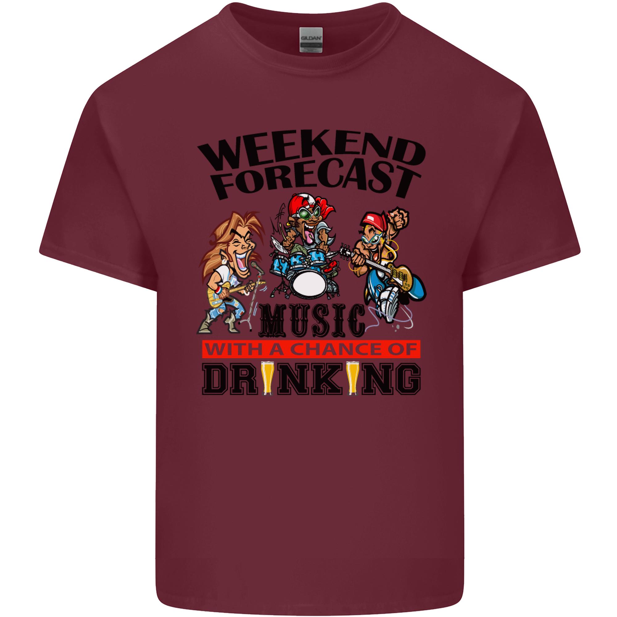 Music Weekend Forecast Alcohol Beer Unisexs Light Cotton TShirt S