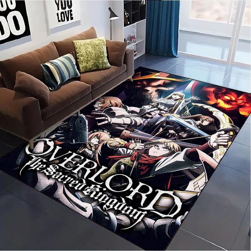 Anime Overlord Carpet Rug for Living Room Bedroom Home Sofa Decoration,Kids Play Non-slip Floor Mat