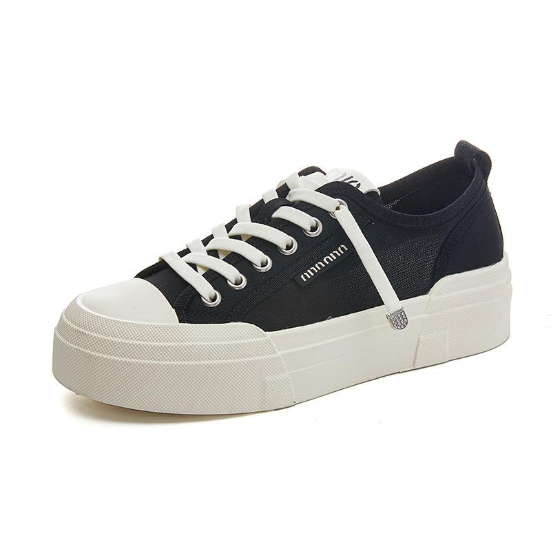 Mesh breathable little white shoes women's summer new women's casual single shoes platform solid color board shoes versatile women's shoes