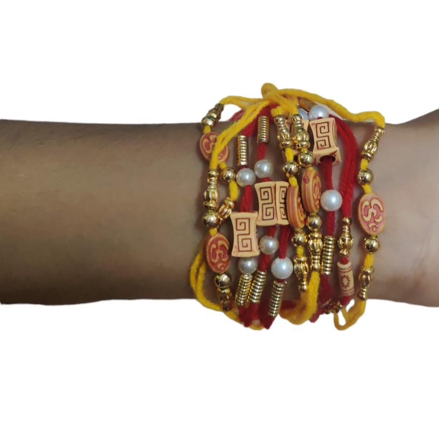

@ Rakhi With Roli & Chawal For Rakshabandhan Set Of 10 Zr884-60%Off