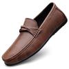 Men Genuine Leather Loafers Design Moccasin Fashion Slip On Soft Flat Men Casual Shoes Adult Male Footwear Handmade Boat Shoes