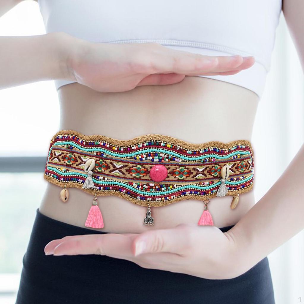 Bohemian , Body Chain Waistband Flower Handmade Adjustable Embellished Waist Sweater Gift Skirt