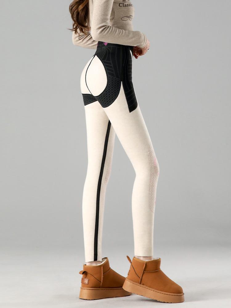 Podzim Zima Nové Fleece Zahuštěné Tykev Kalhoty Kašmír Hedvábné Žraločí Kalhoty Ženy Nosí teplé spodní Barbie legíny