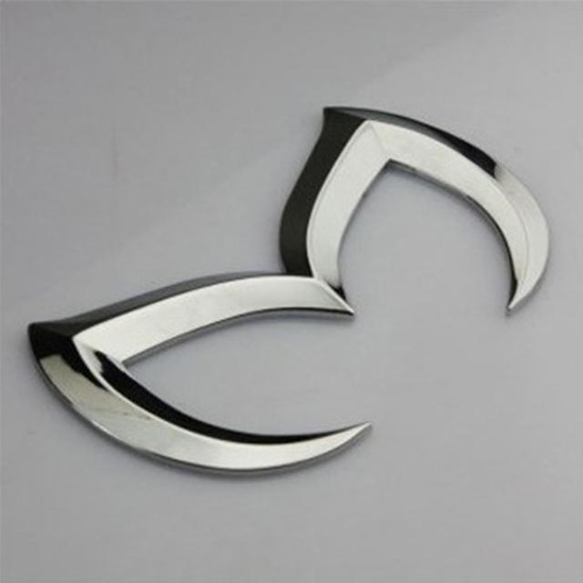 M Bat Zeichen Auto Aufkleber Dekoration Auto Schwanz Haube Aufkleber Embleme 6 3 3D Metall M Abzeichen Aufkleber böse Emblem Schwarz Silber