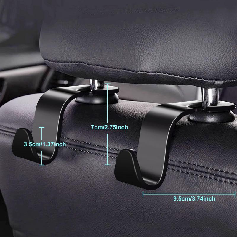 Car Bag Hooks Car Organizers And Storage Car Seat Headrest Back Hook 10X Hook For Car Accessories Purse Backpacks Grocery Bags