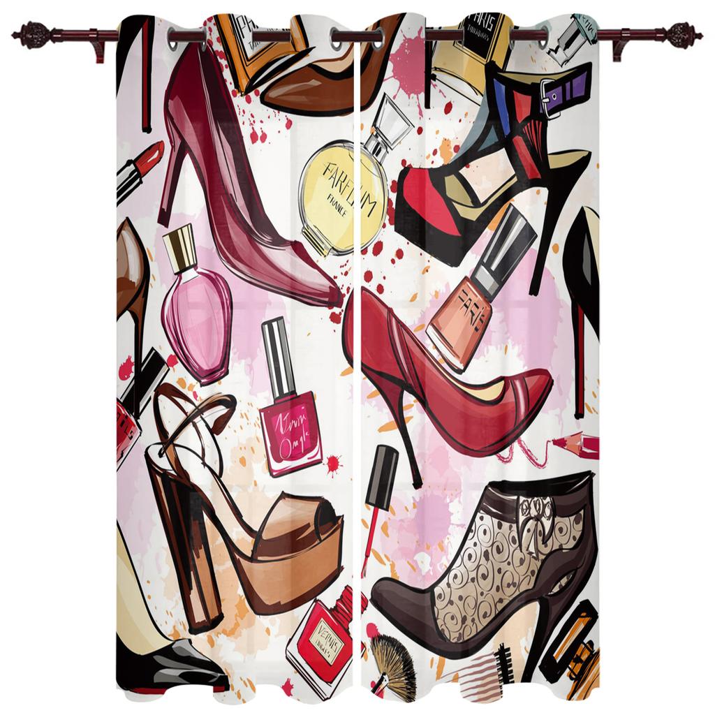 Žena Kosmetika Lak na nehty Okenní závěs do ložnice Domácí dekorace Závěs na pozadí do obývacího pokoje Kuchyňský závěs