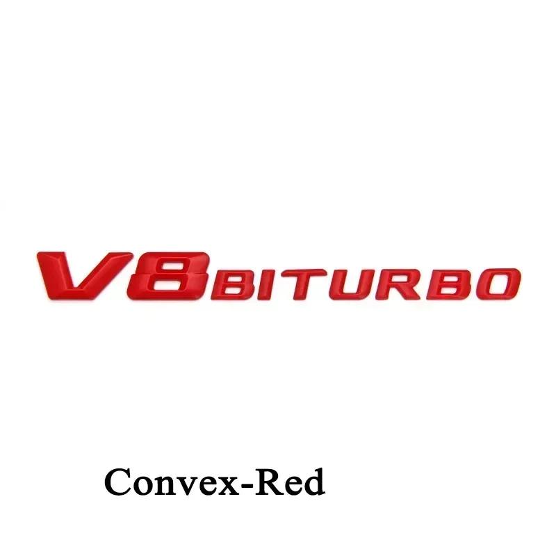 3D ABS Schwarzes Logo V8 BITURBO Emblem Auto Kotflügel Abzeichen Für Mercedes Benz C63 G63 E63 S63 W222 W223 W213 W212 W205 W204 Zubehör