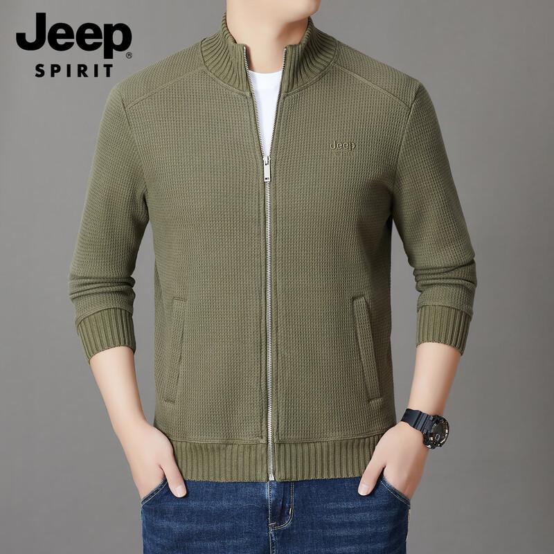 

JEEP SPIRIT Men s 2025 Fall/Winter Pure Cotton Knitted Cardigan 2XL