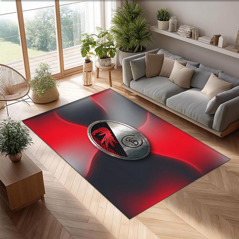 Tappeto Morbido Antiscivolo per Interni con Motivo Calcio SC Freiburg FC Tappeto Decorativo Sportivo per Camera da Letto