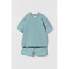 Waffelstrukturierter Shorts-Kinderanzug
