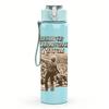 1PC Retro desert cowboy vintage print 750ml colorful plastic sports water bottle leakproof pop up lid with straw for outdoor work home use
