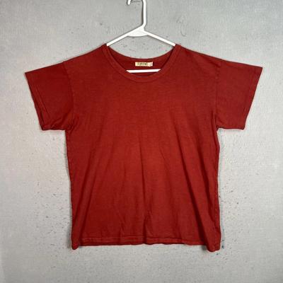 Fortune Weinrot Baumwoll-T-Shirt Groß Hergestellt in den USA Herren