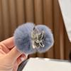 And Winter Wome Hair Claw Korean Style Hair Clip Plush Hair Claw Small Hairpin Child Headwear