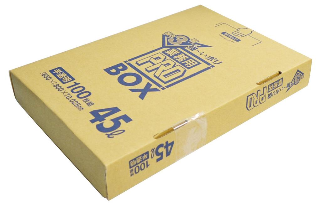 Sanipak Garbage Plastic Composite 3 Commercial 100 Pieces Garbage Bag PA43 Bag, Bag, Layer, Use, Boxed, Translucent, 45L,