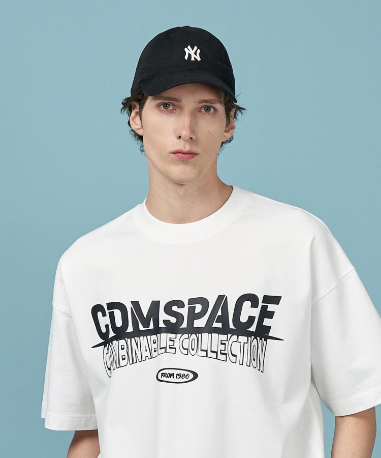 COMSPACE1980 Logo Play Basic T-Shirt_White
