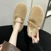 Chaussures en Coton pour Femmes 2026 Automne Hiver Nouvelles Légères Confortables Semelle Souple Chaussures Pelucheuses Extérieur Antidérapantes Mode Ballerines Décontractées