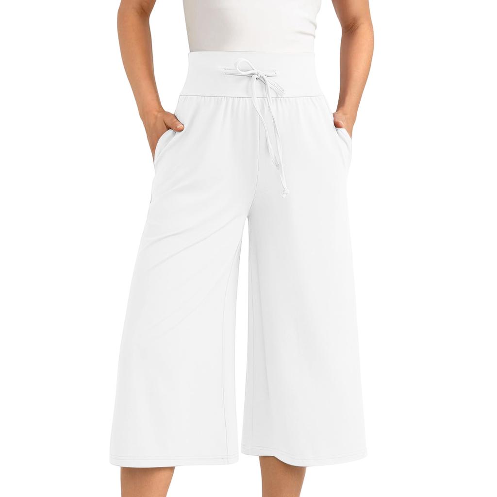 Women's Color Loose And Comfortable Elastic Waist Tie Pants