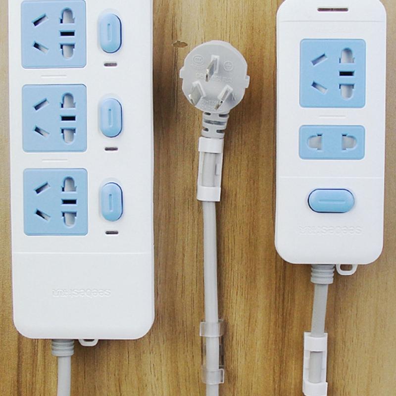 5pcs Multipurpose Adhesive Power Strips Mounts for Home Office Supplies and Dormitory Cable Managements Solution
