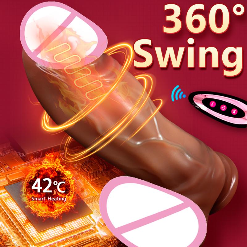 Vibrator Big Penis G-spot Dildos Telescopic Heating Thrusting Strap On Dildos Big Dick Vibrators For Women Lesbian Sex Toys 18+