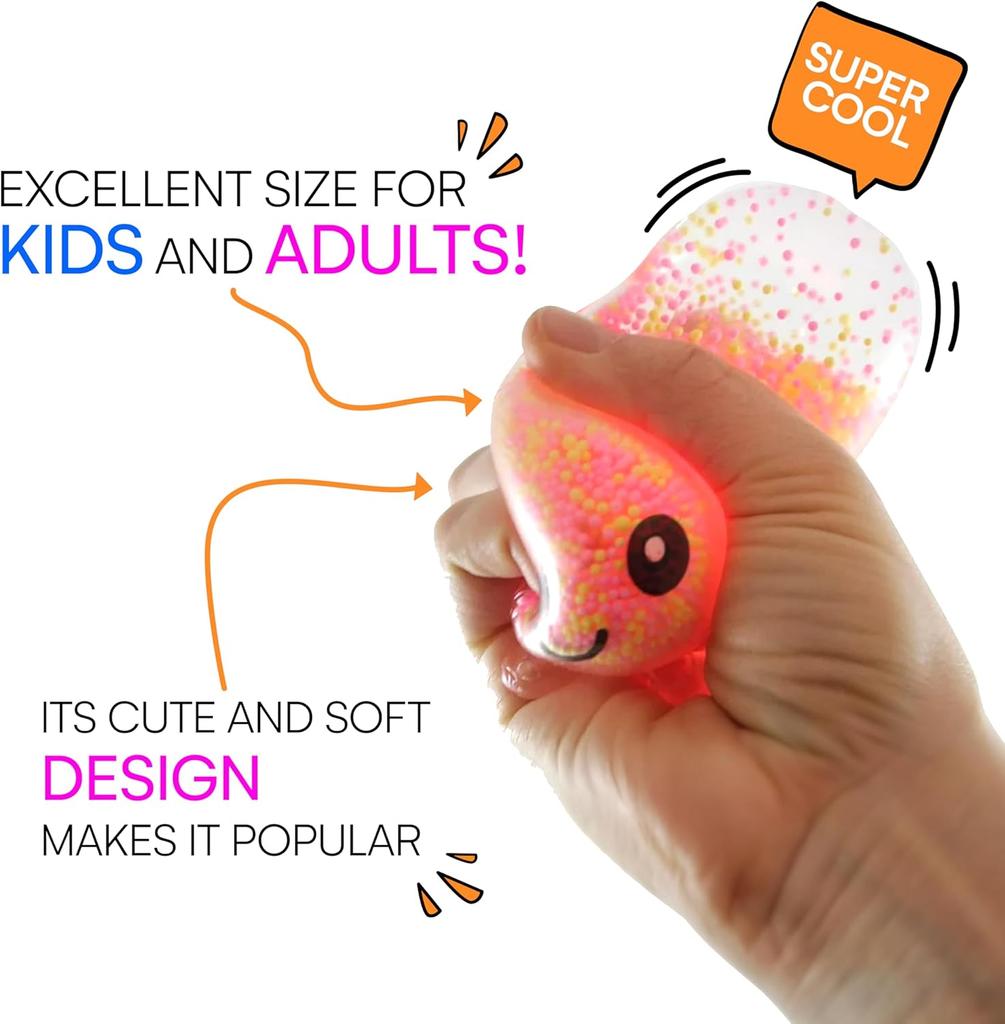 Light Up Octopus Stress Ball Fidget Toy Sensory Squeeze Toys For Anxiety Relief, Autism Christmas Birthday Gifts Party Favor