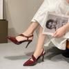 Fashion New Design High Heels Gladiator Sandals Woman Pumps Buckle Strap Sandals Sexy Pointed Toe Wedding Banquet Shoes Tacones De Mujer