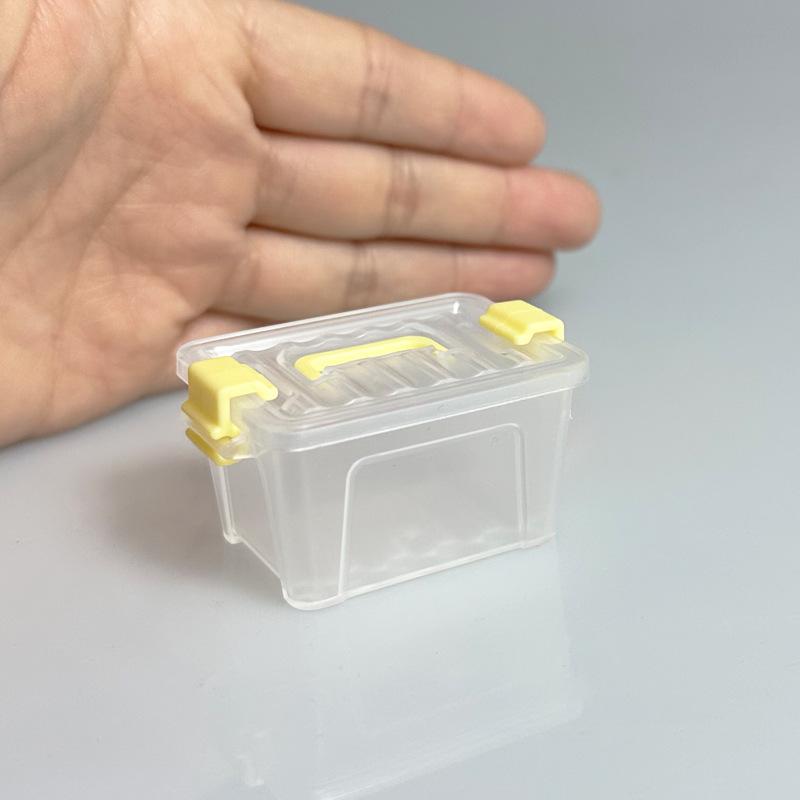 5Pcs Portable Organizer Case Dollhouse Transparent Plastic Storage Box Household Lightweight Storage Boxes