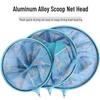 Black Aluminum Alloy Mesh Detachable Round Landing Net - Anti-Snag & High Imitation Carbon Fiber for Competition and Wild Fishing.