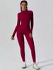 Women's Zipper Long Sleeved Tight Fitting High Elasticity Jumpsuit, Sports Yoga Pants, Slim Fit, Comfortable and Skin Friendly.