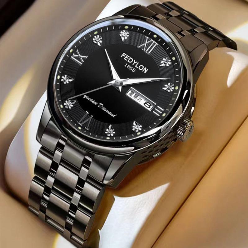 Fatilon watch men's new waterproof business mechanical wind men's watch steel belt famous watch quartz watch