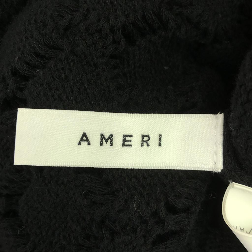 AMERI UNDRESSED Long Sleeve Cotton Knit Long Dress M Black Race Women Used