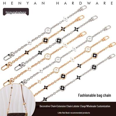 Four-Leaf Clover Luxury Decorative Bag Strap and Keychain Accessory