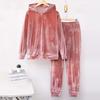 Women's Fashion Two-piece Solid Color Long-sleeved And Sweatshirt Trousers Casual Set