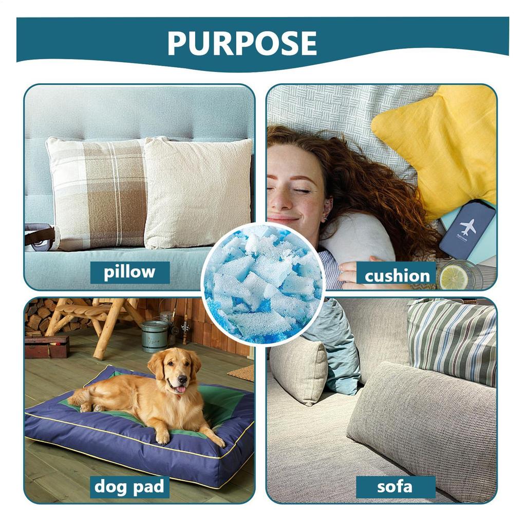 Memory Foam Filling For Pillows 5lbs Shredded Cushion Inner Filling Couch Cushion Stuffing Stuffed Replacement For Plush Toys