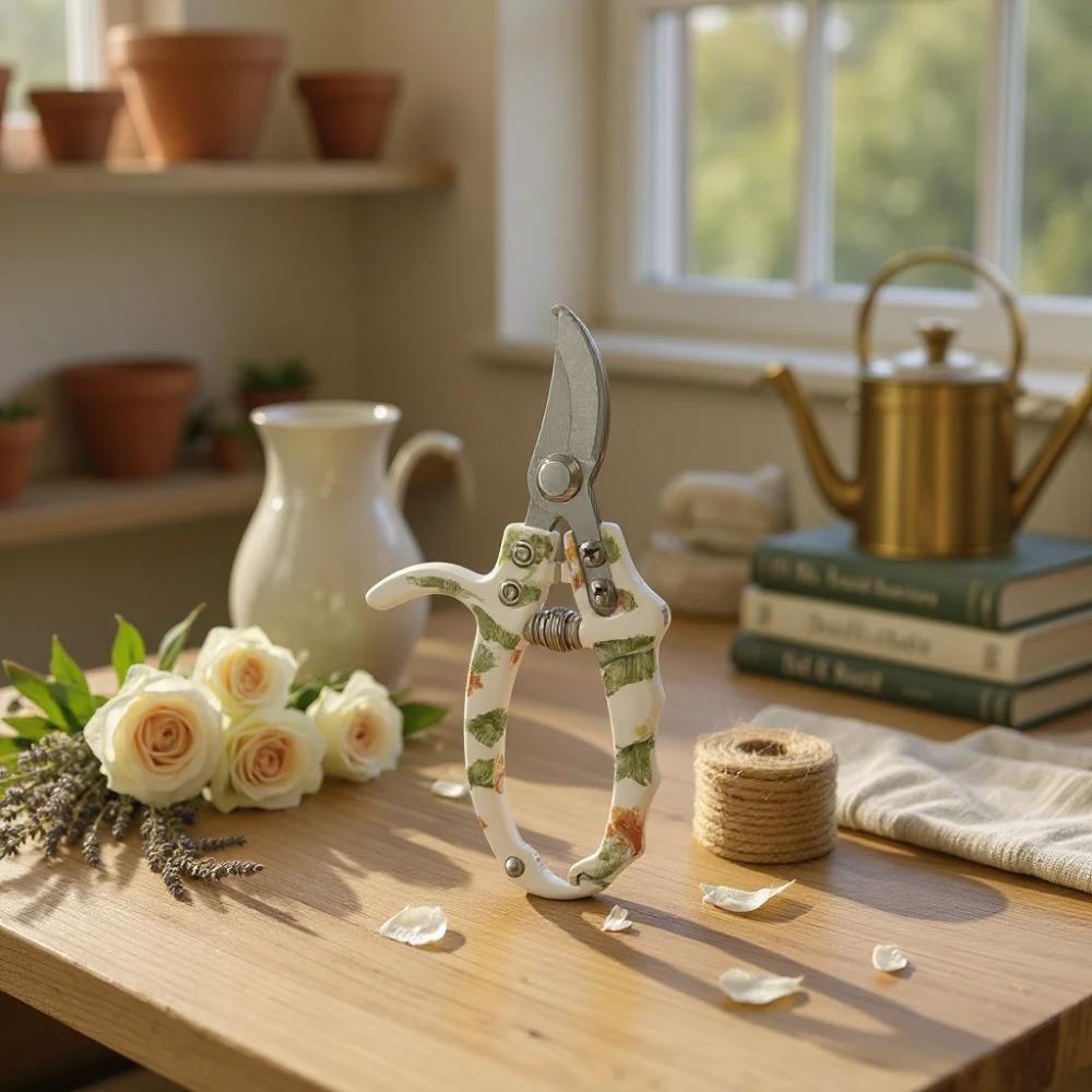 

1pc Professional Garden Pruning Shears Set, Steel Curved Straight Scissors, Branch Cutter for Flower Trimming 15cm-19.9cm