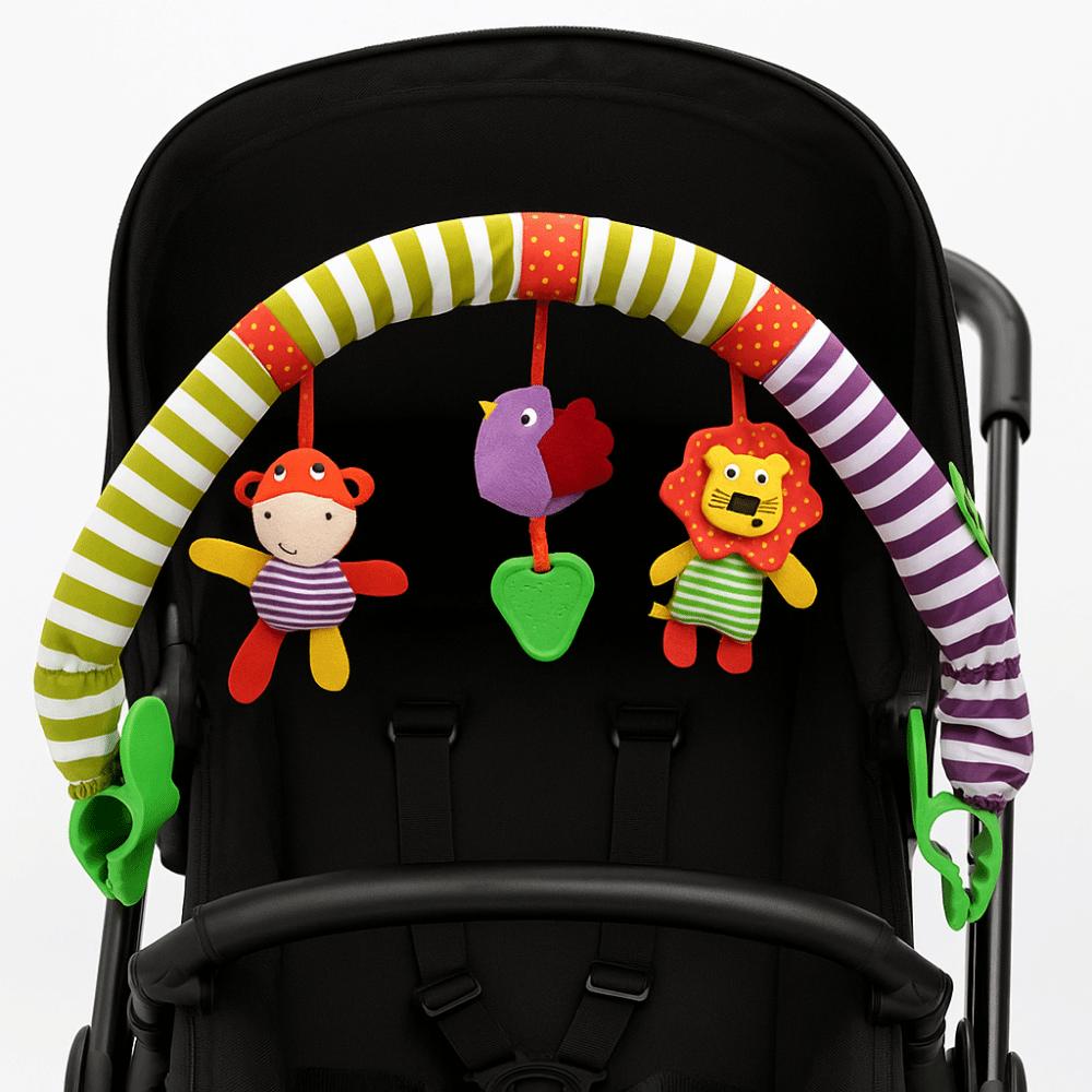 Early Education Crib Rattles Music Plush Toys Baby Sensory Hanging Rattles  Baby Crib
