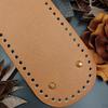 PU Leather Knitting Crochet Bag Nail Bottom Shaper Pads Weaving Bags Insert Cushion Base with 52