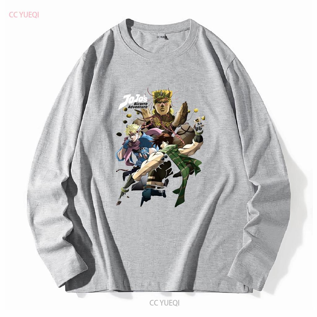 Jojos Bizare Adventure Adult New T Shirt Joseph Joestar Collage of Characters long or short sleeves vintage Washed Stretched