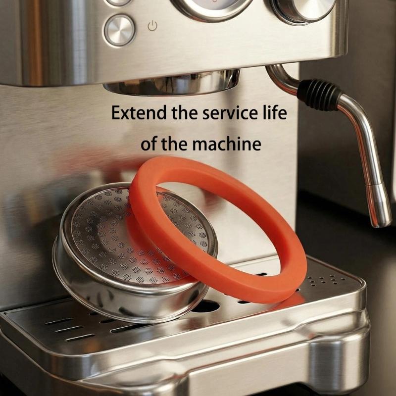 Stainless Steel 58mm E61 Brewing Head Filter Screen With Silicone Seal Rings For Home Baristas Improved Coffee Flavor